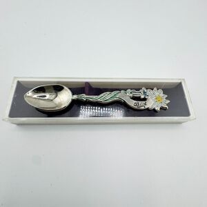 Vintage Daisy Flower Spoon Signed Bled Collectible Souvenir